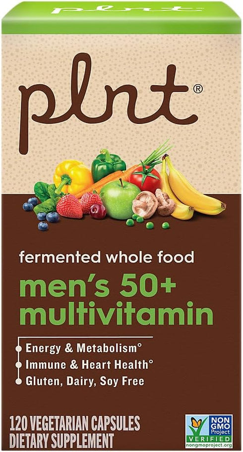 Fermented Whole Food Men’s 50+ Multivitamin - 120 Vegetarian Capsules