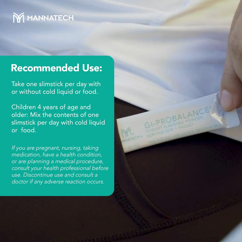 Mannatech Prebiotics and Probiotics, 30 Slimsticks, Yogurt Flavor, GI-ProBalance w/MannaBiotic Blend, Pre and