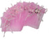50pcs Sheer Organza Favor Bags (3.8x4.8'', Pink, Gift Bags for Wedding Samples Display)