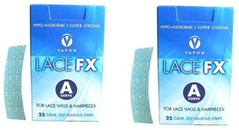 Lace FX A Curve Tape Hypo-allergenic Wig Hair Piece Adhesive Tape, 2 Packs