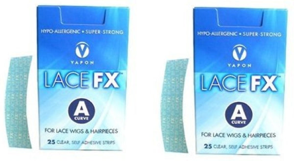Lace FX A Curve Tape Hypo-allergenic Wig Hair Piece Adhesive Tape, 2 Packs