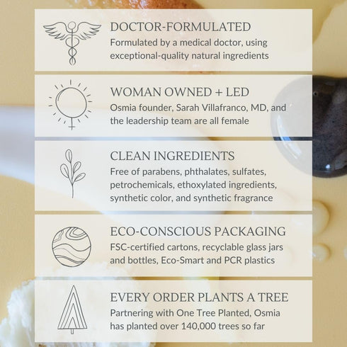 Osmia Skincare Natural Pumpkin Facial Soap Bar, Exfoliate, Smooth, Moisturize, 2.25 oz