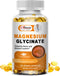 Magnesium Supplement Softgels, Easy Absorption Magnesium Glycinate 400mg with Vitamin B6, D3