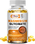 Magnesium Supplement Softgels, Easy Absorption Magnesium Glycinate 400mg with Vitamin B6, D3