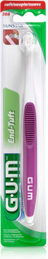 GUM End Tuft Toothbrush - Extra Small Head for Hard-to-Reach Areas, Soft Dental Brush for Adults, 1 Count