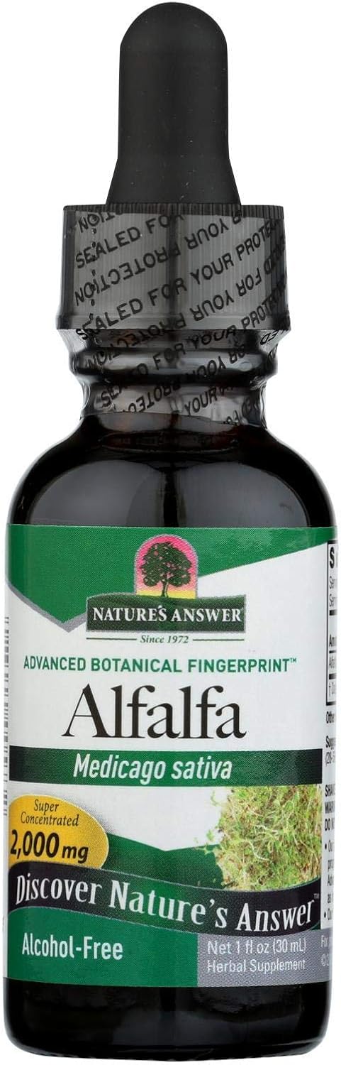 Nature's Answer Alcohol-Free Alfalfa Herb Extract, 1-Fluid Ounce, Supports Immune System