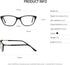 OCCI CHIARI Thin TR90 Rectangular Anti Blue-Ray Reading Glasses for Women (D-Black, 3.0) - 1.0 to 3.0