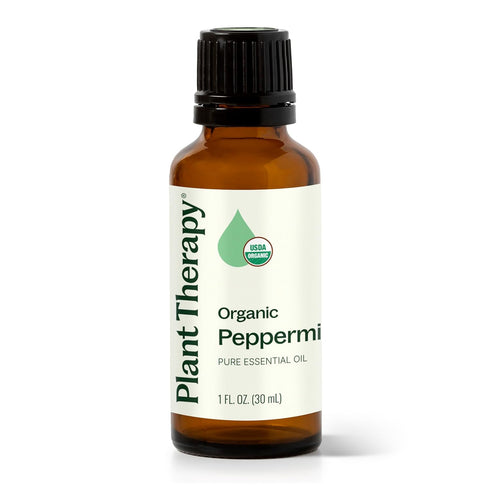 Plant Therapy Organic Peppermint Essential Oil, 100% Pure, USDA Certified Organic, 30 mL (1 oz)