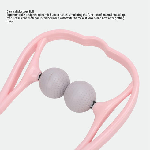 Portable U Shaped Shiatsu Neck Massager - Deep Tissue Relief in Pink