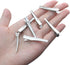Single Prong Alligator Hairpins, 100 Pieces Silver Metal Curl Crocodile Hair Clips, 39mm for Hair Care Salon DIY Craft