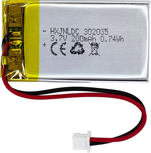 DC 3.7V 200mAh 302035 Rechargeable Lithium Polymer Battery for DIY Electronic Products with LED Lights