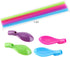 Set of 40 Hard Plastic Spoon Straws 9 Inch Detachable Kitchen Utensil for Coffee (4 Colors)