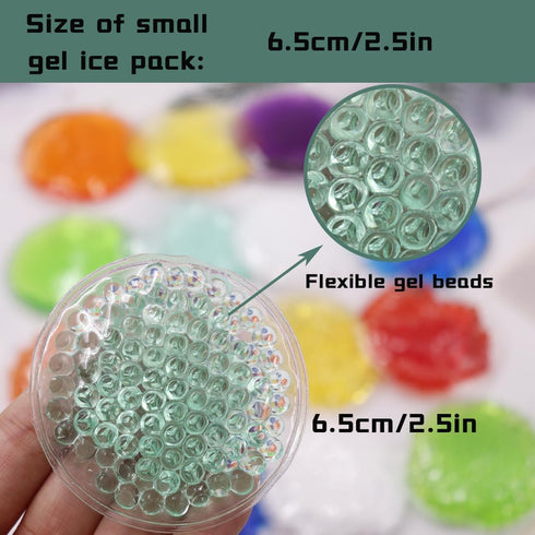 8 PCS Kids Hot Cold Ice Packs, Small Reusable Ice Pack for Pain Relief, Fever Reduction, Wisdom Teeth, Baby Colic
