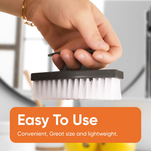 Superio Nail Brush for Cleaning Fingernails, Small Stiff Scrub Brush, 6 Pack in White, Grey, Blue