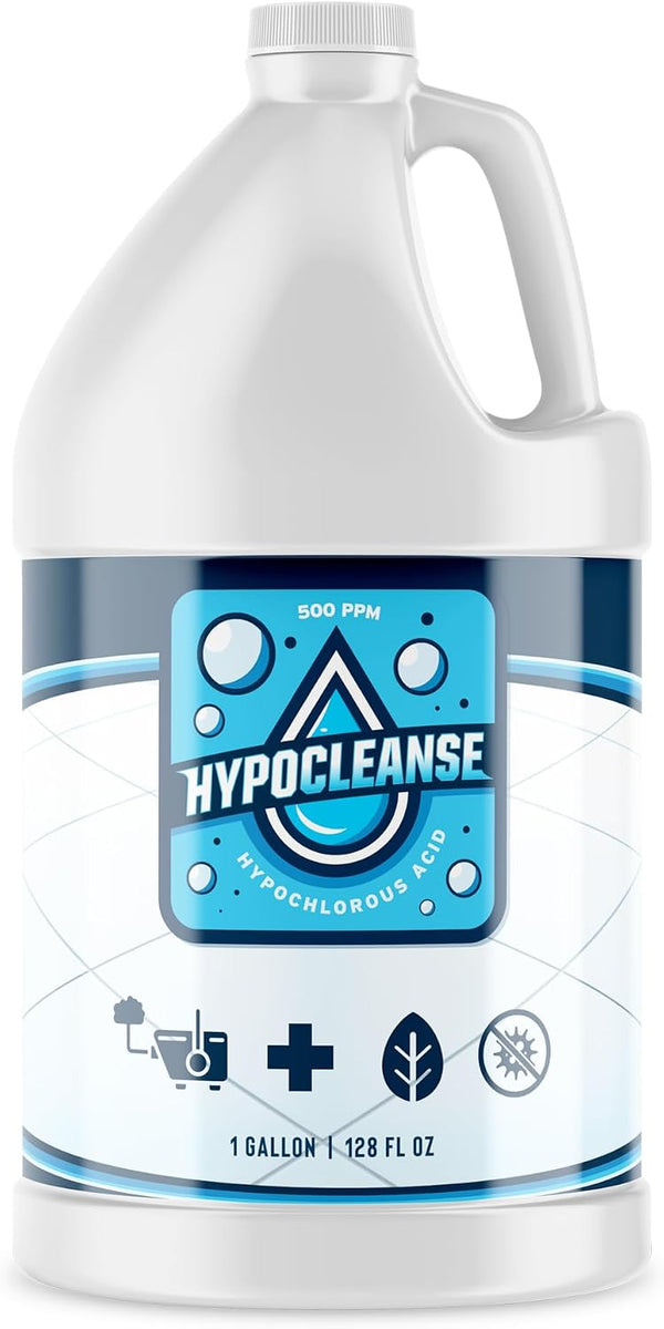 Hypocleanse Hypochlorous Acid | HOCl | 500 PPM | 1 Gallon | Multi-Surface