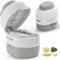 WMuxvia Pill Cutter Splitter with Storage Box, Adjustable Vertical Press Pill Splitter for