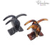 Parcelona French Small Three Teeth Pony Fish Style Hair Claw Clip Clamp, Strong Grip, Tortoise Shell and Black
