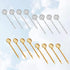 Jewelry Tray Bobby Pin 40PCS DIY Round Hair Clips No-Metal Snap for Accessories (Mixed Coloring)