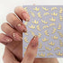 8 Sheets 3D Bronzing Flower Leaf Nail Stickers - Self-Adhesive Gold Silver Rose Gold Floral Leaves for Women