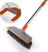 Multi Purpose Floor Scrub Brush with Long Handle, BITOPE 10" Heavy Duty Scrubber for Tile, Kitchen, and Garage