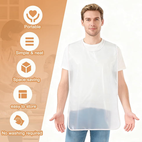 Waterproof Adult Bibs - Reusable Dining Protectors for Men and Women