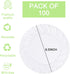 U-QE 100 Pieces Clear Plastic Plates-6 Inch Plastic Dessert Plates Disposable - Washable & Reusable - Premium Hard Clear Plates Fancy Disposable Heavy Duty Plastic Plates for Party,Weddings and Events by U-QE