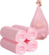 Portable Trash Bags, 2-4 Gallon, 120 Counts, Strong Thicken Small Garbage Bags, Pink