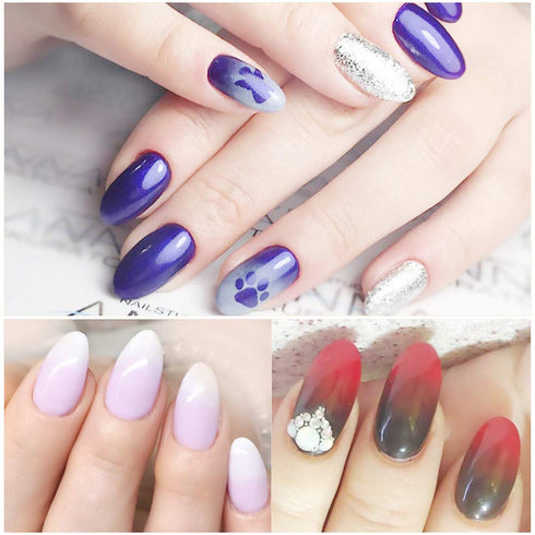 SILPECWEE UV Gel Nail Ombre Brush, 1Pc Kolinsky Alloy Handle, Nylon Hair Nail Art Gradient Painting Tool