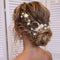 Unicra Crystal Bridal Hair Pins Pack of 5, Gold Star Moon Goddess Hair Accessories for Women and Girls