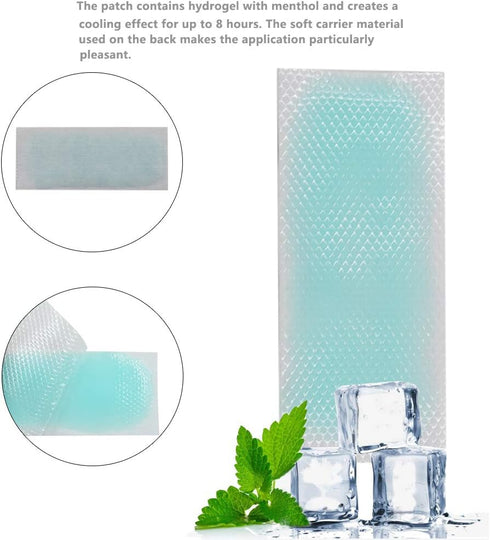 20 Pcs Cool Gel Pads - Cooling Gel Patches, Cooling Forehead Strips to Relieve Headache, Toothache, Muscle Ache,