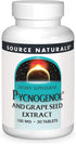 Source Naturals Pycnogenol & Grape Seed Extract, 100 mg Dietary Supplement, 30 Tablets, a Potent Combination of Two