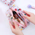 Cute Transparent Portable Makeup Bag, Waterproof Toiletries Storage Bag, Large Capacity Pen Bag (Butterfly)