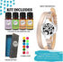 Set, 12 Wild Essentials Arbol Tree Essential Oil Leather Wrap Bracelet Diffuser Kit, Gift Lavender, Lemongrass