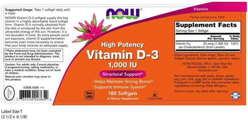 Now VIT D-3 1000Iu