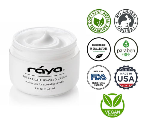Raya Ultra-Light Seaweed Cream (304), Anti-Aging Moisturizer for Oily Skin, Reduces Fine Lines