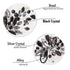 Unicra Bride Wedding Hair Combs, Black Delicate Opal Crystal Bridal Headpieces for Women and Girls