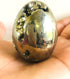 Handcrafted Golden Pyrite Oval Egg for Crystal Healing and Meditation