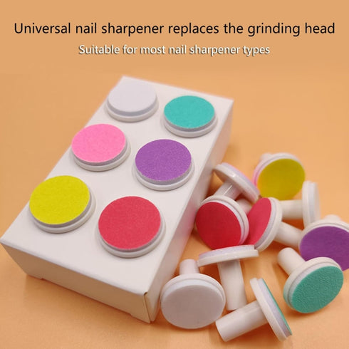 ljhnba Set 6pcs Trimmer of Nails Replacement Swab Grinding Head Spare Pads for Electric Electric Pads Replacement