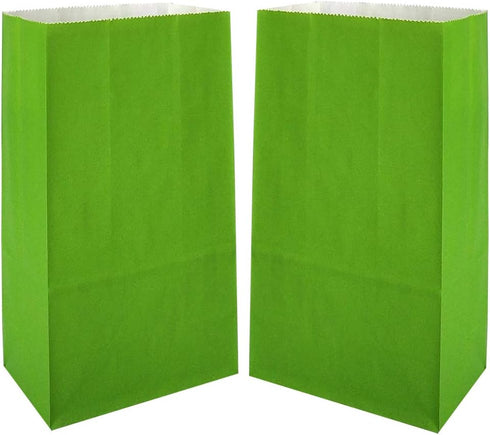 KEYYOOMY Mini Green Paper Bags, Green Party Favor Bags, Small Party Goodie Bag, 24 CT, 3.5 X 2.4 X 7.1 In