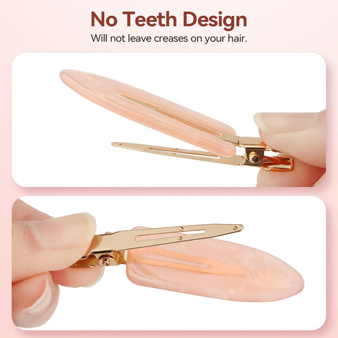 Leezmark 12 Pcs No Crease Hair Clips for Women, Makeup Hair Clips, Creaseless Hair Clips for Salon Styling