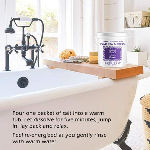 Pure Dead Sea Salt, 5Lb, Fine Bath Salts for Soaking, Acne Eczema Psoriasis Treatment, Fragrance-Free