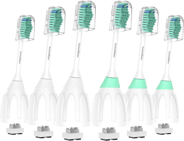Replacement Toothbrush Heads Compatible with Philips Sonicare E-Series, Multi-Color Rings