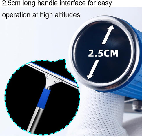 15cm 6in Blue Window Squeegee for Shower Glass Door, Mirrors, Tiles