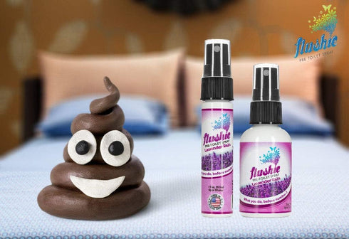 Flushie 2oz Pre-Toilet Spray for Poop, Travel Size Toiletries Bathroom Spray, 2 Pack