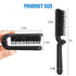 2Pcs Travel Folding Hair Brush, Portable Pocket Boar Bristle Hair Brush for Thin Thick Hair, Black