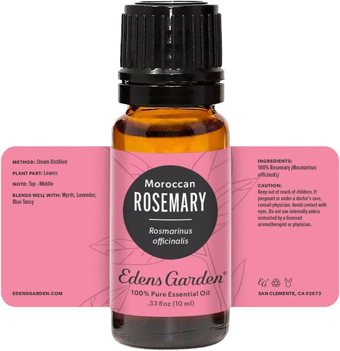 Edens Garden Rosemary Moroccan Essential Oil - 100% Pure Premium Grade, Natural Therapeutic Aromatherapy, 10 ml (.33 fl