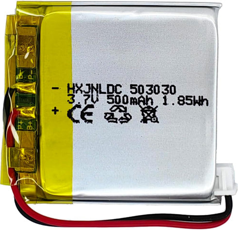 DC 3.7V 500mAh 503030 Rechargeable Lithium Polymer Battery for DIY 3.7-5V Electronic Products with LED Lights