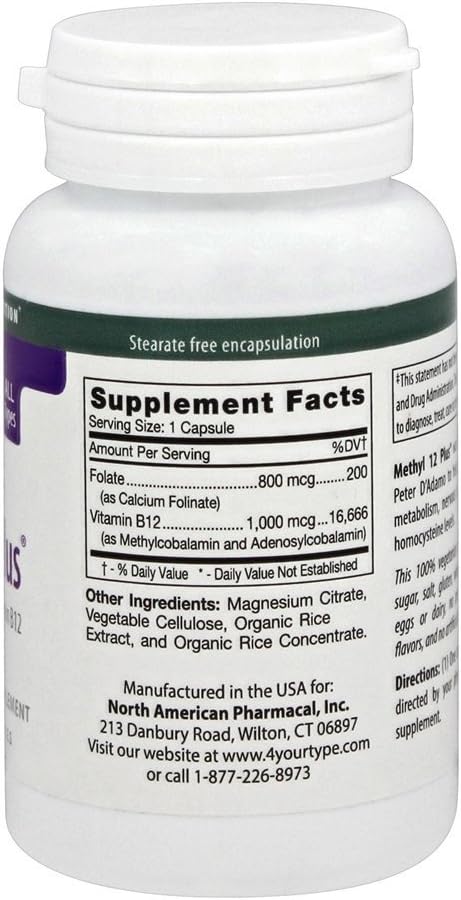 D'Adamo Personalized Nutrition Methyl 12 Plus, 60 Count
