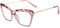 FEISEDY Crystal Cat Eye Glasses Frame, Blue Light Blocking Computer Eyewear B2500