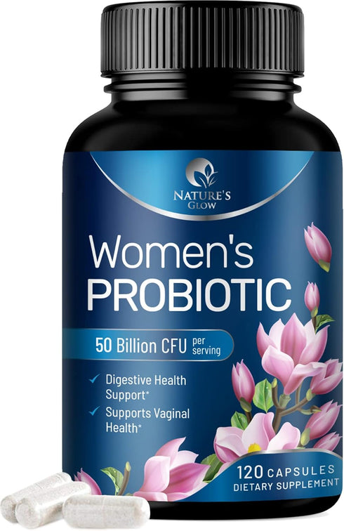 Women Probiotics for Digestive Health - 50 Billion CFU - 120 Capsules for Vaginal & Urinary Support